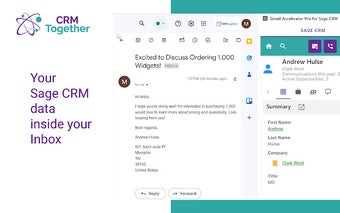 Gmail Accelerator Pro for Sage CRM