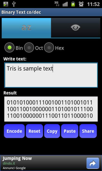 Binary Text codec