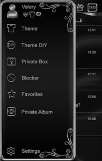 Abstract Carbon Go SMS theme