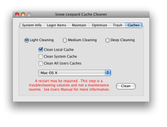 Mountain Lion Cache Cleaner