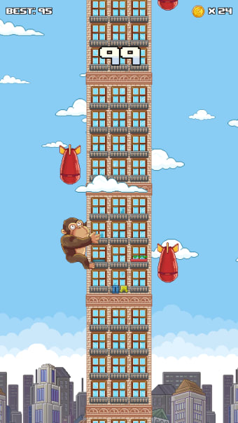 Super Kong Climb - Endless Pixel Arcade Climbing Game