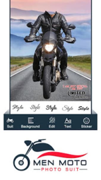 Men Moto Photo Suit : Bike Photo Editor