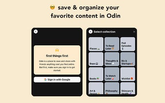 Save & Organize your favorite content in Odin