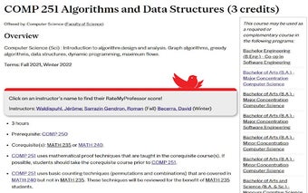 RateMyProfs Mcgill