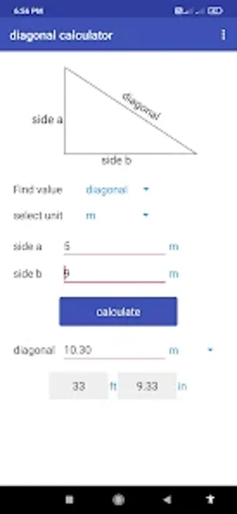 diagonal calculator