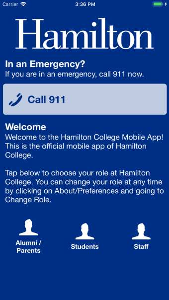 Hamilton College Mobile App