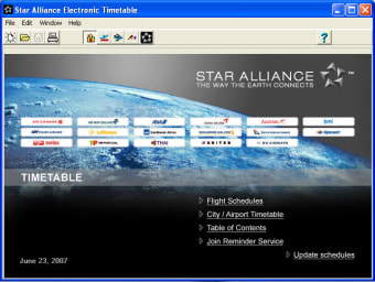 Star Alliance Timetables