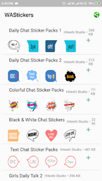 Girl Boy Daily Chat Sticker Packs : WAStickerApps