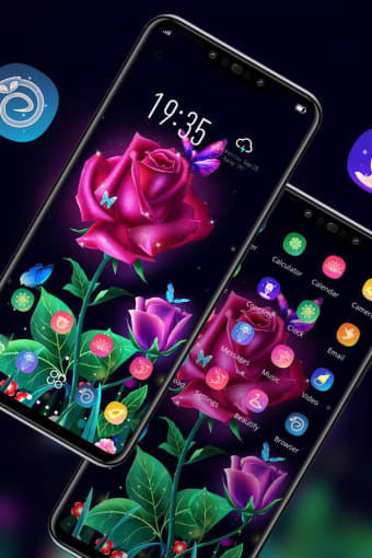 Theme for roses flowers hd launcher V15 Pro