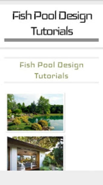 Fish Pool Design Tutorials