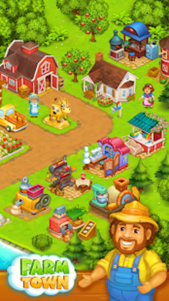 Farm Town: Happy village near small city and town