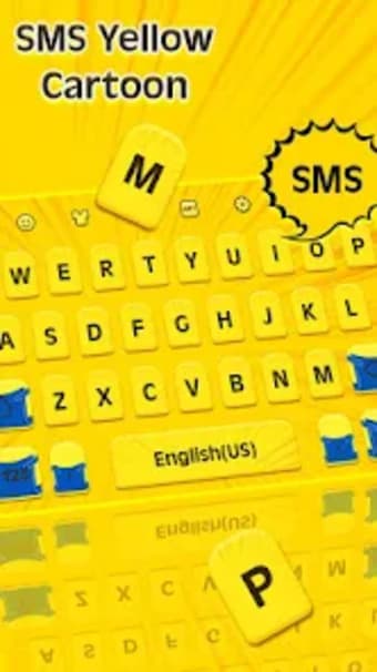SMS Yellow Cartoon Keyboard-Ch