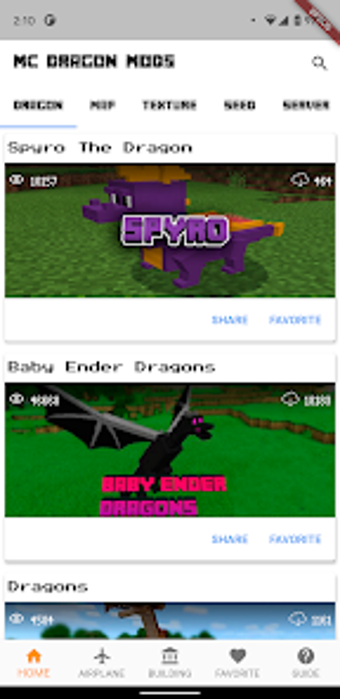 MCPEDL Dragon Mods