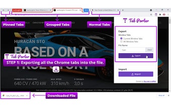 Tab Porter - Export & Restore Chrome Windows