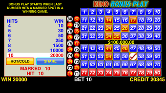 Keno Bonus Play