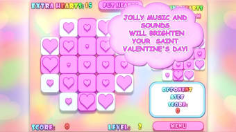 Valentine Hearts Collapse Game