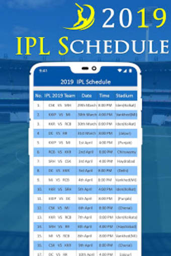 IPL 2019 Schedule : Live Score Photo Maker Teams