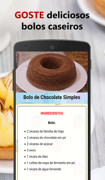 Receitas bolos simples caseiro