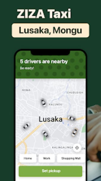ZIZA Taxi App: Zambia Cab