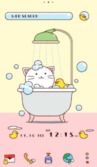 Cute Wallpaper Cat Bath Theme