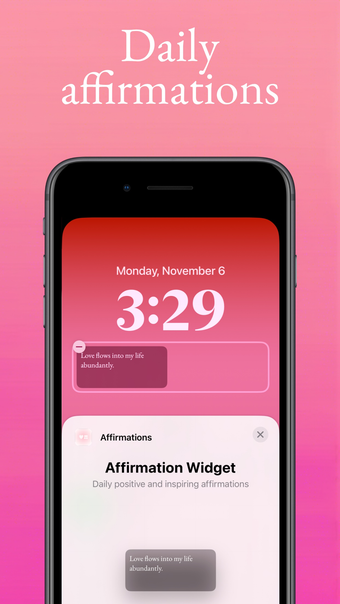 Affirmation Widget