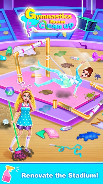 Gymnastics Superstar Clean up - Cleaning Games