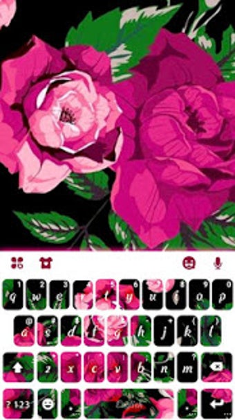 Hot Pink Roses Keyboard Theme