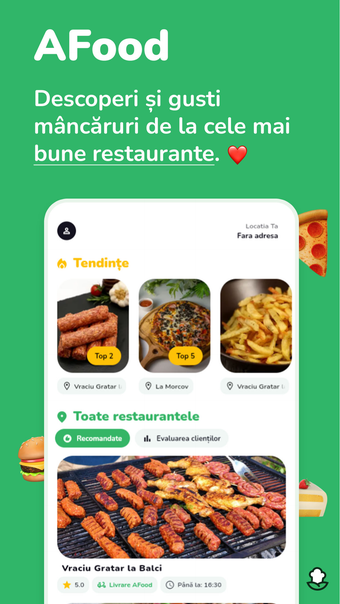 AFood : Comandă mâncare rapid