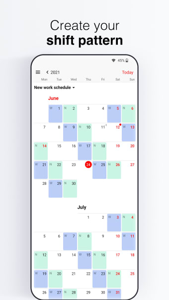 Nalabe Shift Work Calendar