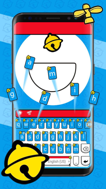 Blue Fat Cat Keyboard Theme