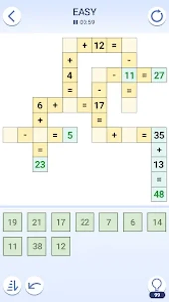 Cross Math Puzzles