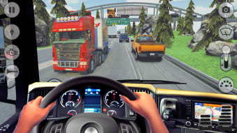 In Truck Driving Race: Highway