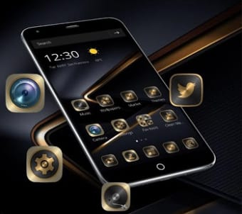 Golden Black Theme for Huawei P10