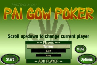 Hideaway Pai Gow Poker