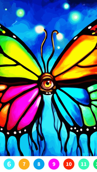 Butterfly Paint by Number Game