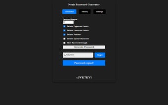 Password Generator - Nonis