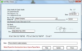 free personal check printing software