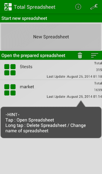 Total Spreadsheet