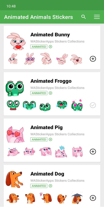 Animated Animals Stickers WAStickerApps