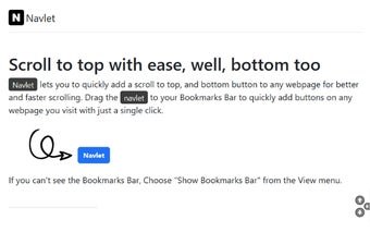 Navlet - Scroll to top and bottom