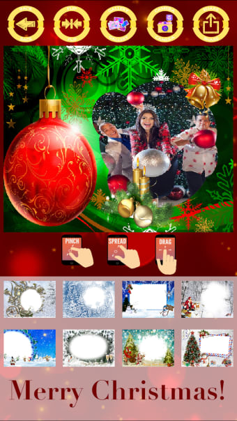 Merry Christmas photo frames - create cards