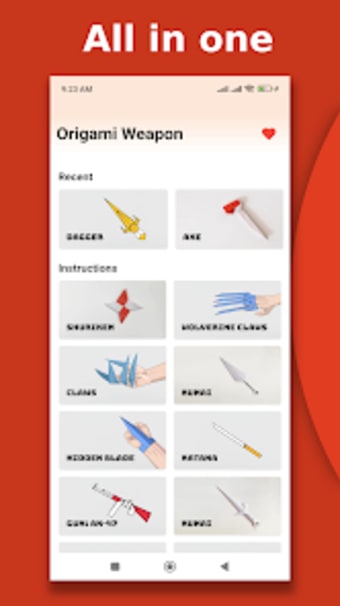 Origami Weapons - Paper Craft