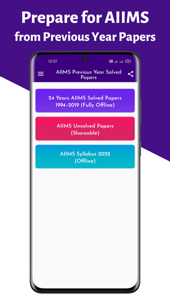 AIIMS Solved Papers Offline