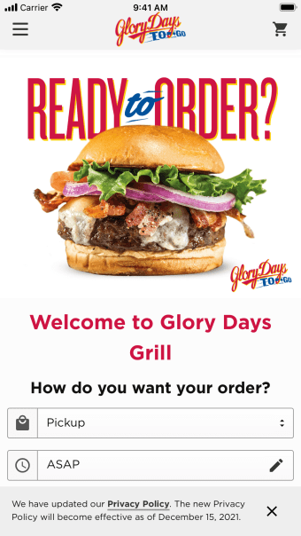 Glory Days Grill To Go