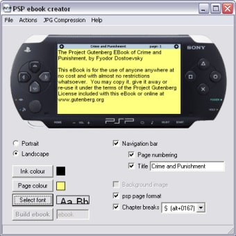 PSP ebook creator
