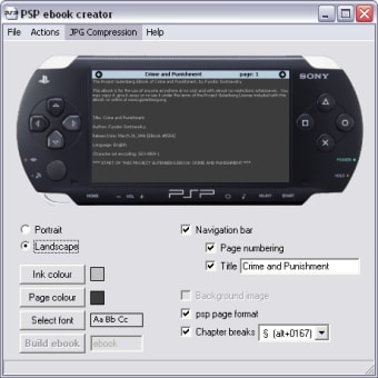 PSP ebook creator