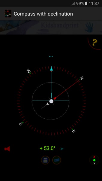 Compass with declination