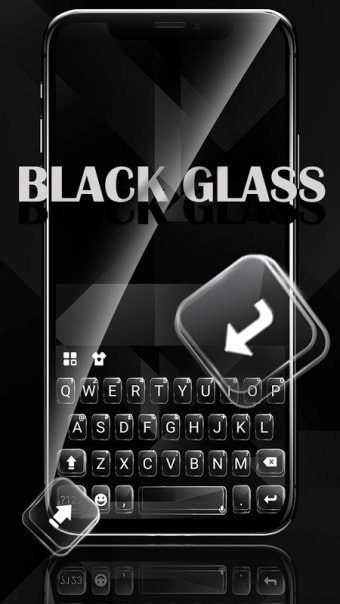Simple Black Glass Keyboard Theme