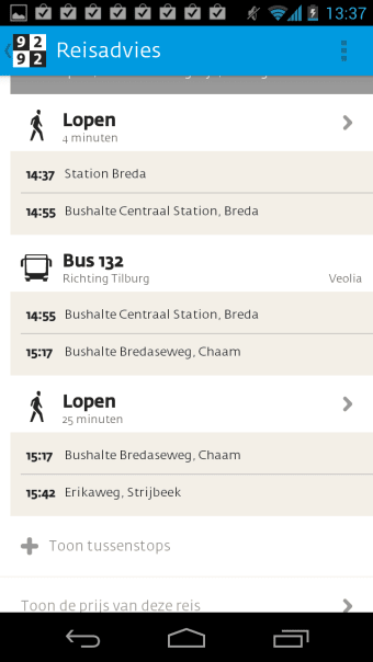 9292 - travel planner for train bus metro  tram
