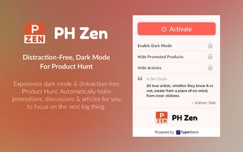 PH Zen: Distraction-Free Product Hunt